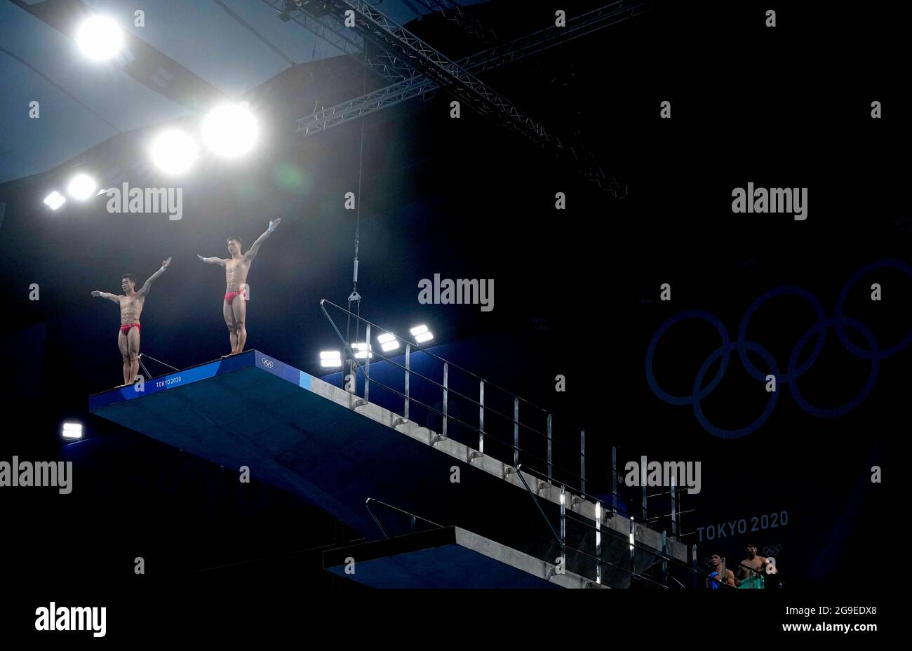 Tokyo, Japan. 26th July, 2021. Cao Yuan and Chen Aisen of China compete during the men