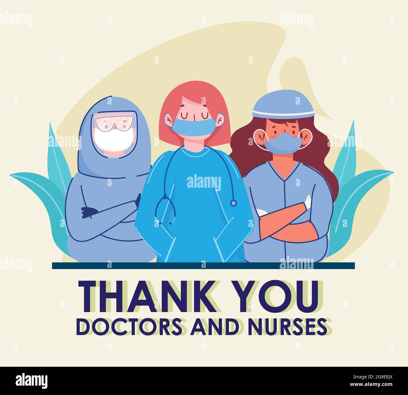 thank you doctors and nurses poster Stock Vector Image & Art - Alamy