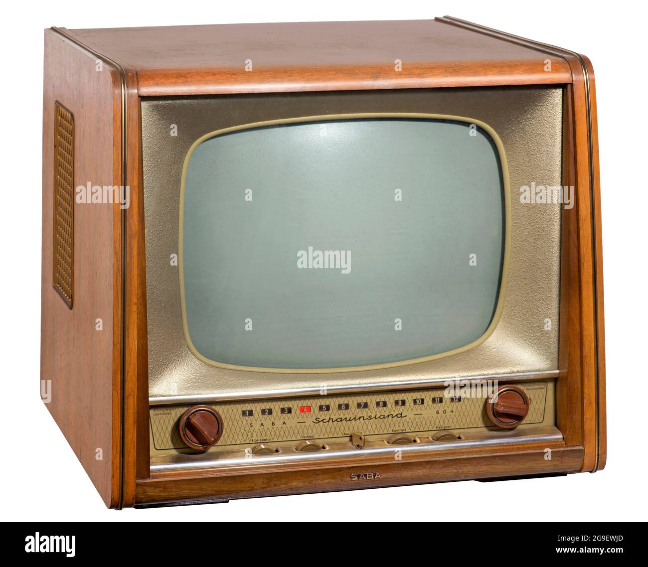 broadcast, television, television set, Saba, Schauinsland T604, tube television, made by SABA, ADDITIONAL-RIGHTS-CLEARANCE-INFO-NOT-AVAILABLE Stock Photo