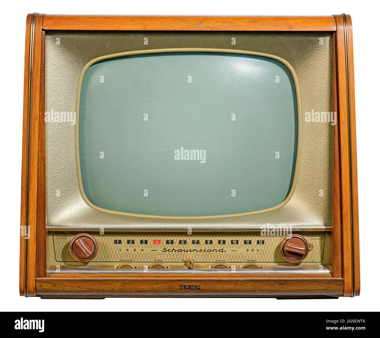 broadcast, television, television set, Saba, Schauinsland T604, tube  television, made by SABA, ADDITIONAL-RIGHTS-CLEARANCE-INFO-NOT-AVAILABLE  Stock Photo - Alamy