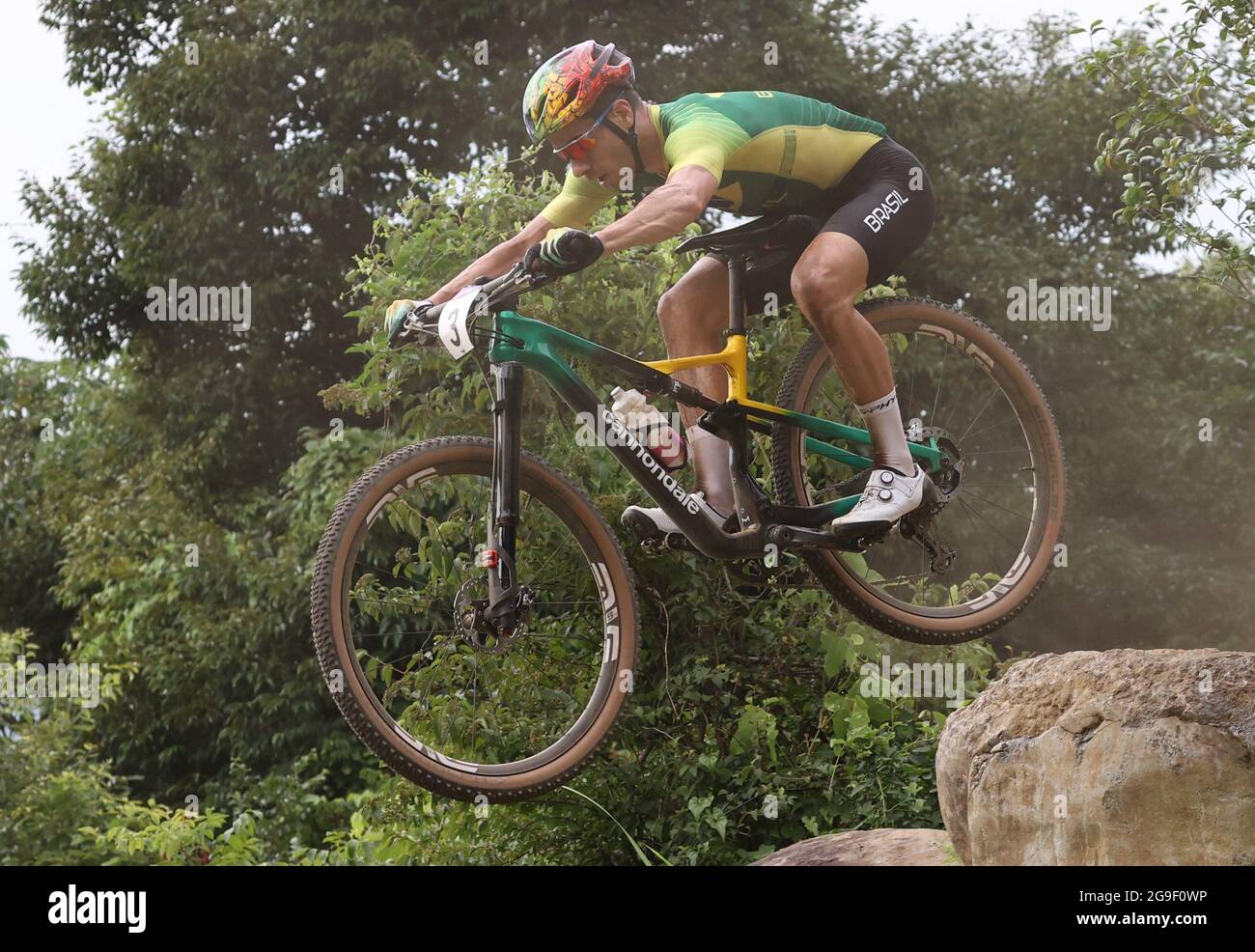 Tokyo 2020 Olympics - Mountain Bike - Men's Cross Country - Final - Izu MTB  Course - Shizuoka, Japan - July 26, 2021. Henrique Avancini of Brazil in  action. REUTERS/Christian Hartmann Stock Photo - Alamy