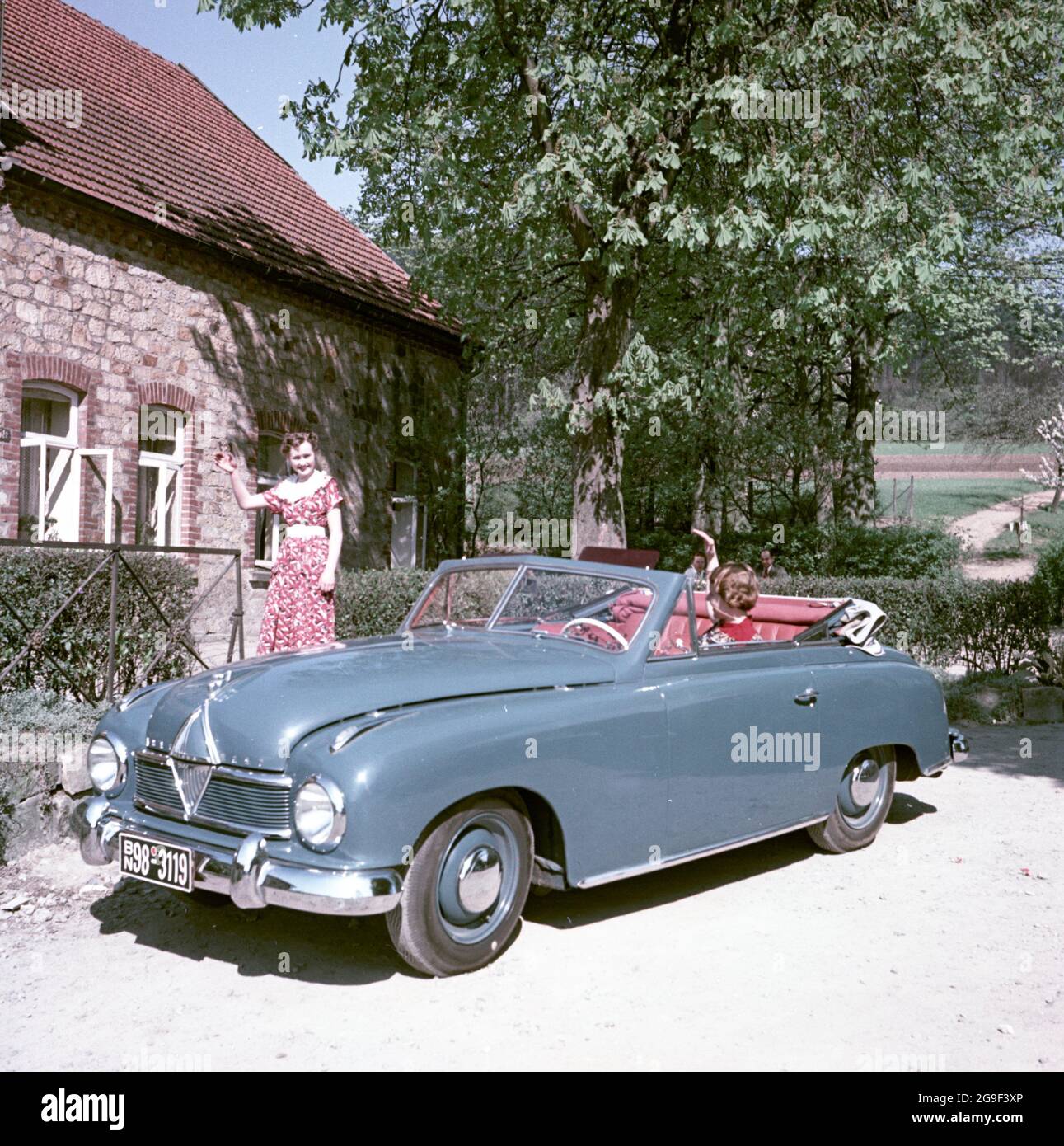 transport, car, Borgward Hansa 1500, 1949-1952, ADDITIONAL-RIGHTS-CLEARANCE-INFO-NOT-AVAILABLE Stock Photo