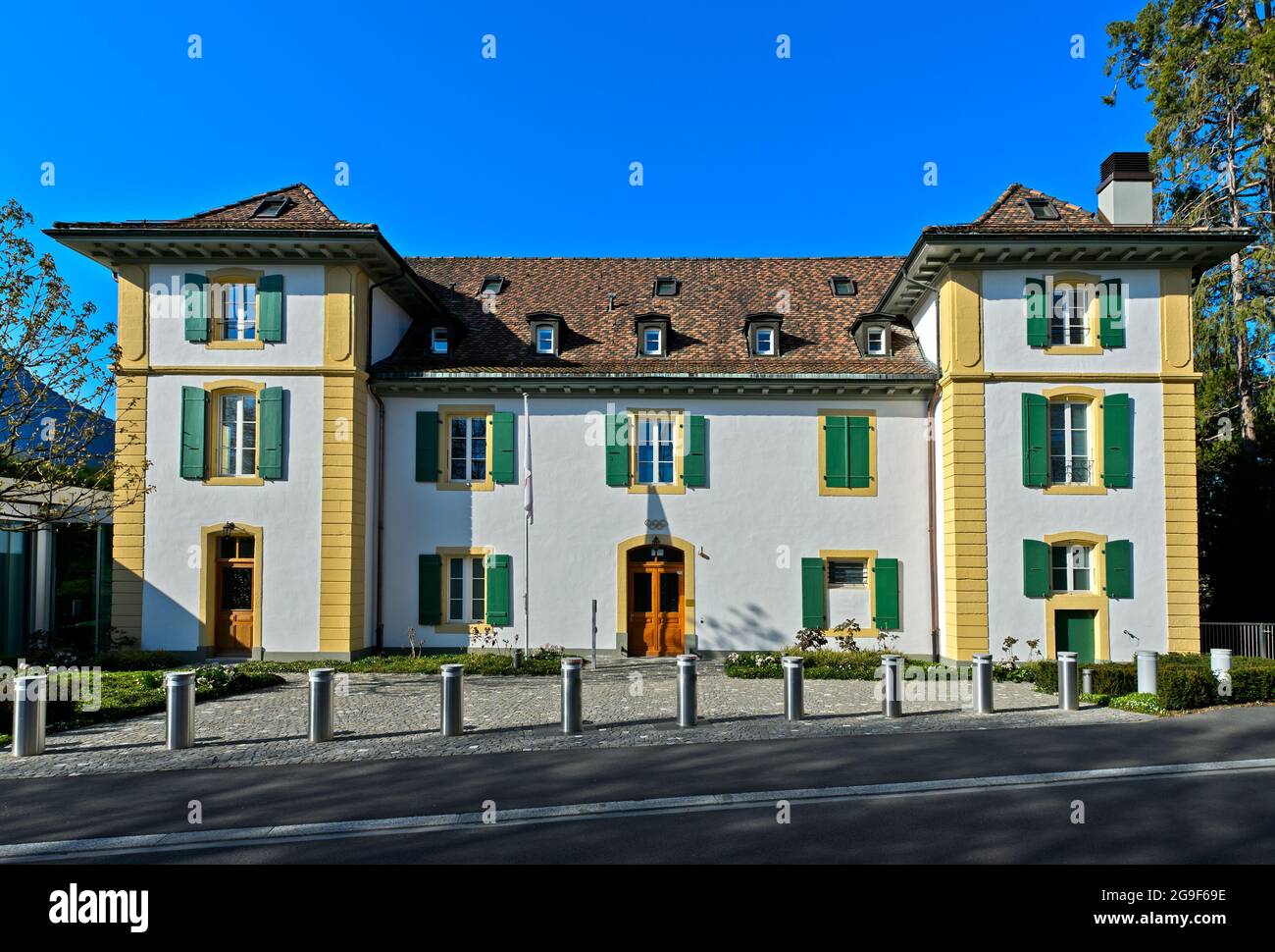 Vidy Castle, headquarters of the International Olympic Committee, IOC, Lausanne, Switzerland Stock Photo