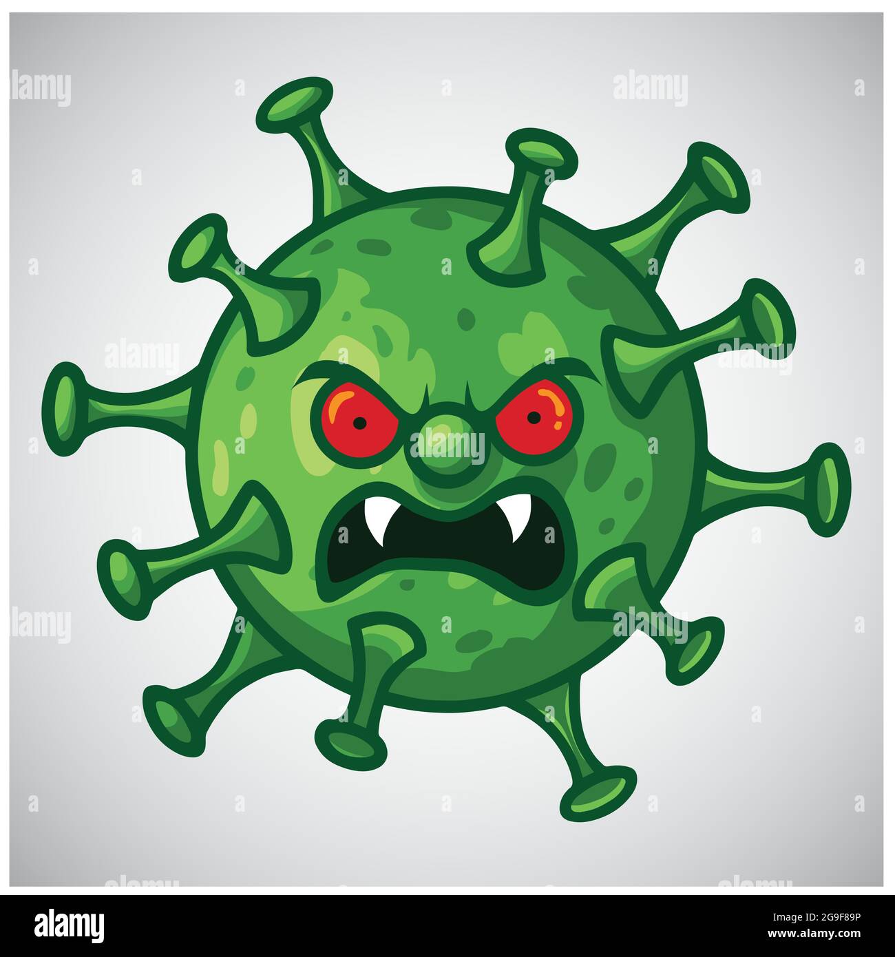 Corona Covid-19 Virus Monster With A Scary Face PNG Images