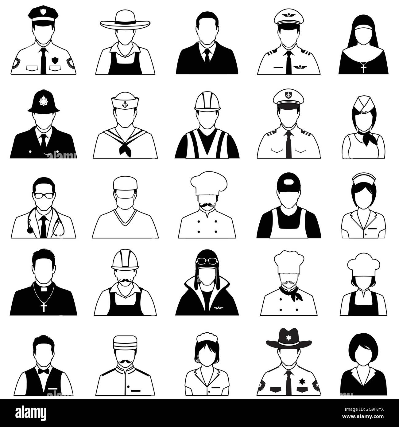 vector icon workers, profession people, cartoon vector illustration ...