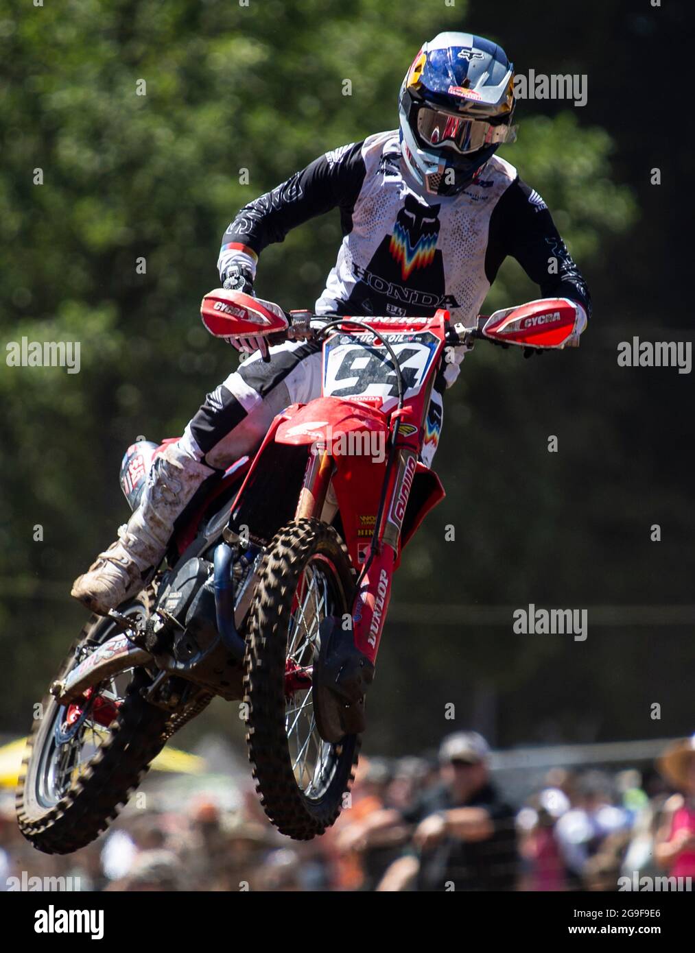 JUL 24 2021 Washougal, WA USA Team Honda HRC Ken Roczen(94) gets air in