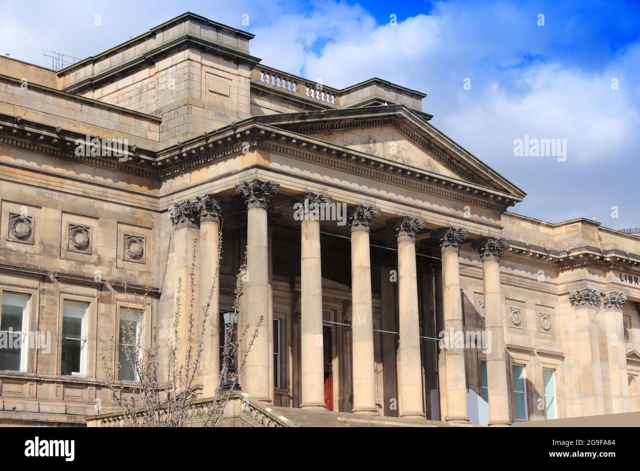 Liverpool city UK. Merseyside county of North West England (UK). World Museum public street view in Liverpool. Stock Photo