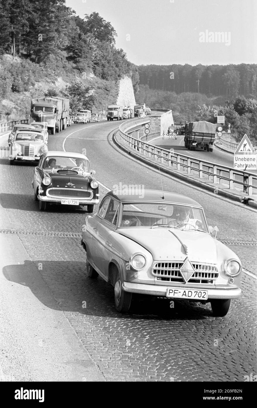 transport, car, Borgward Isabella limousine, Stuttgart, 1959, ADDITIONAL-RIGHTS-CLEARANCE-INFO-NOT-AVAILABLE Stock Photo