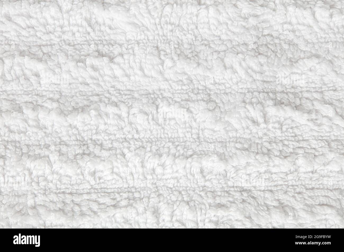 White, clean bathtowel texture background Stock Photo
