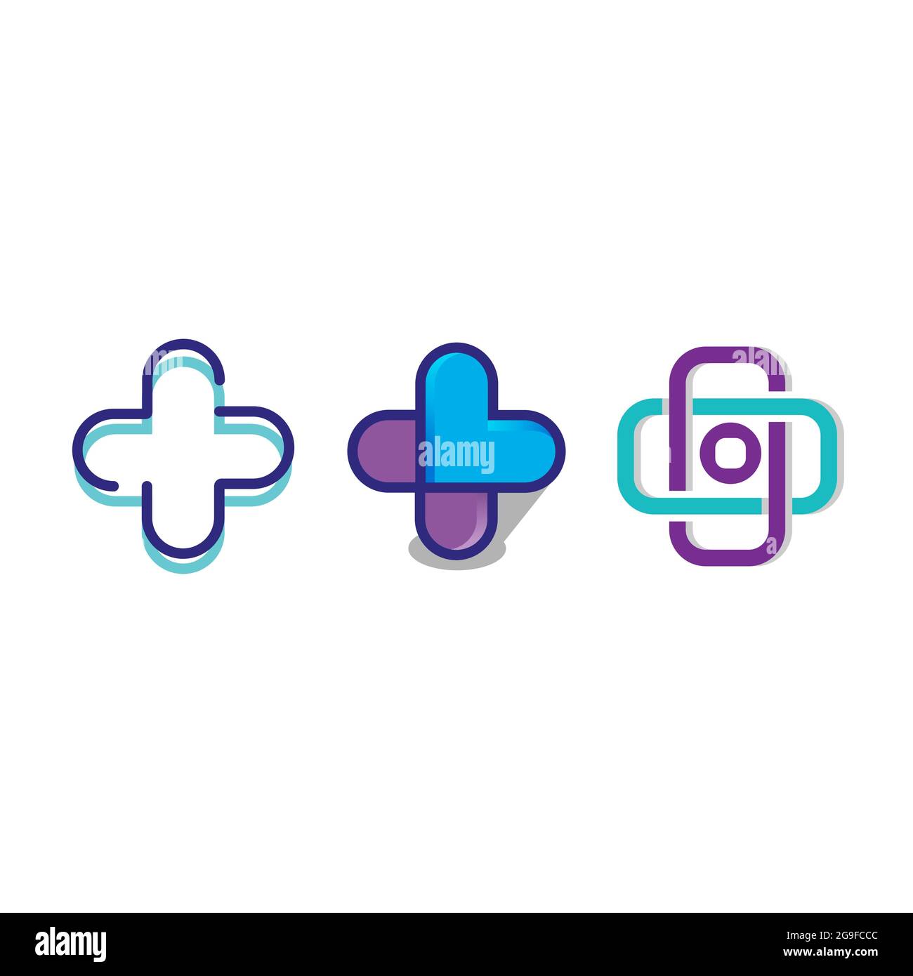 the set of cross Health care medical logo design Pharmacy healthcare vector template illustration Stock Vector