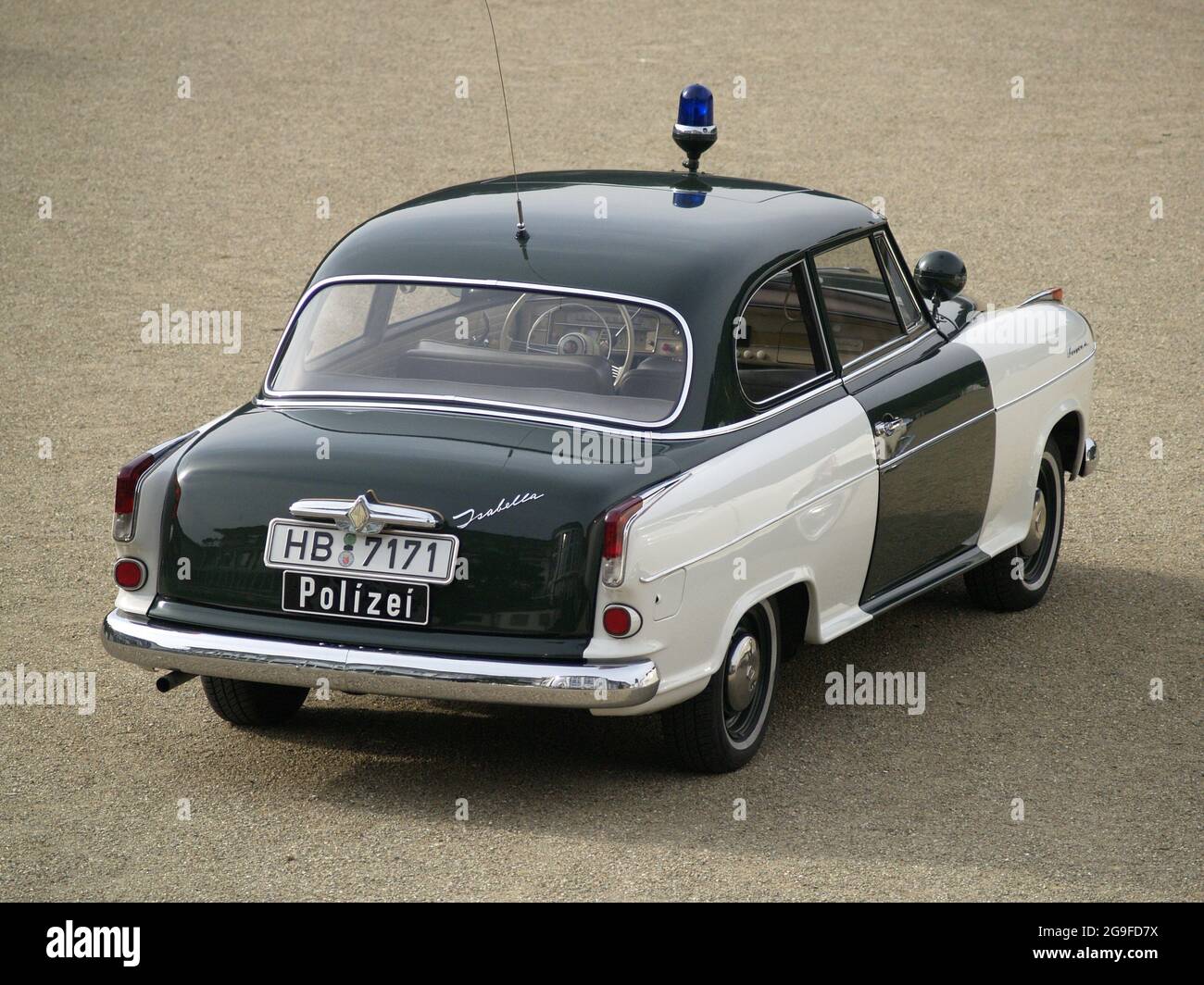 transport, car, Borgward Isabella, police car, year of construction: 1961, Bremen, Germany, 2006, ADDITIONAL-RIGHTS-CLEARANCE-INFO-NOT-AVAILABLE Stock Photo