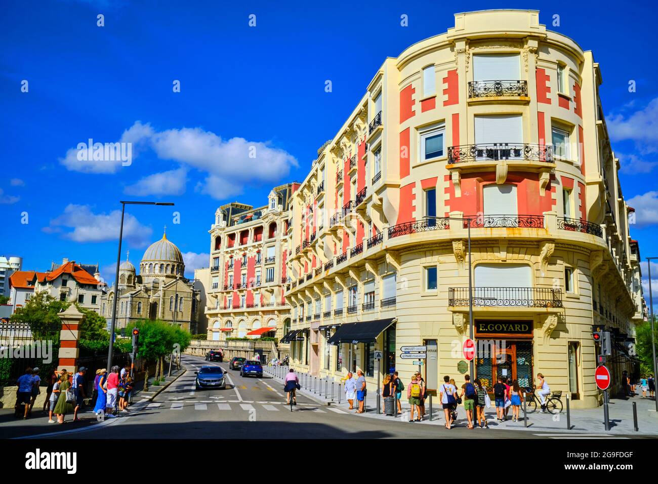 France, Pyrénées-Atlantiques (64), Basque Country, Biarritz, avenue de l'Imperatrice Stock Photo