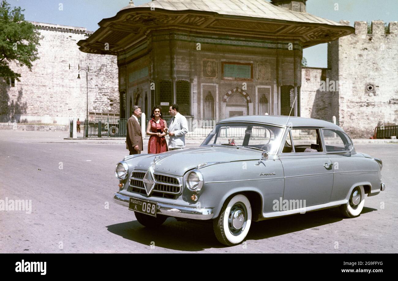 transport, car, Borgward Isabella TS, Turkey 1956, ADDITIONAL-RIGHTS-CLEARANCE-INFO-NOT-AVAILABLE Stock Photo