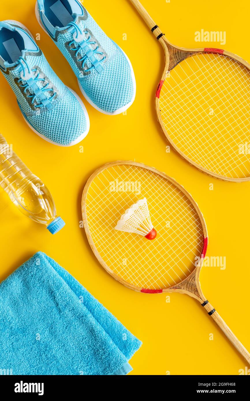 Sports equipment set badminton hi-res stock photography and images - Alamy