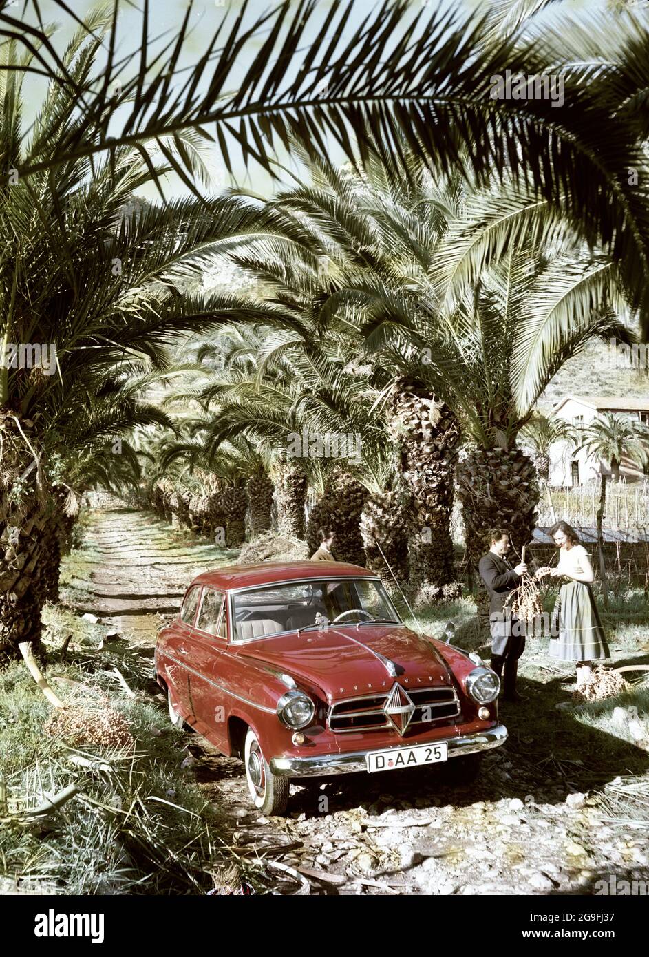 transport, car, Borgward Isabella TS, Amalfi, Italy, 1957, ADDITIONAL-RIGHTS-CLEARANCE-INFO-NOT-AVAILABLE Stock Photo