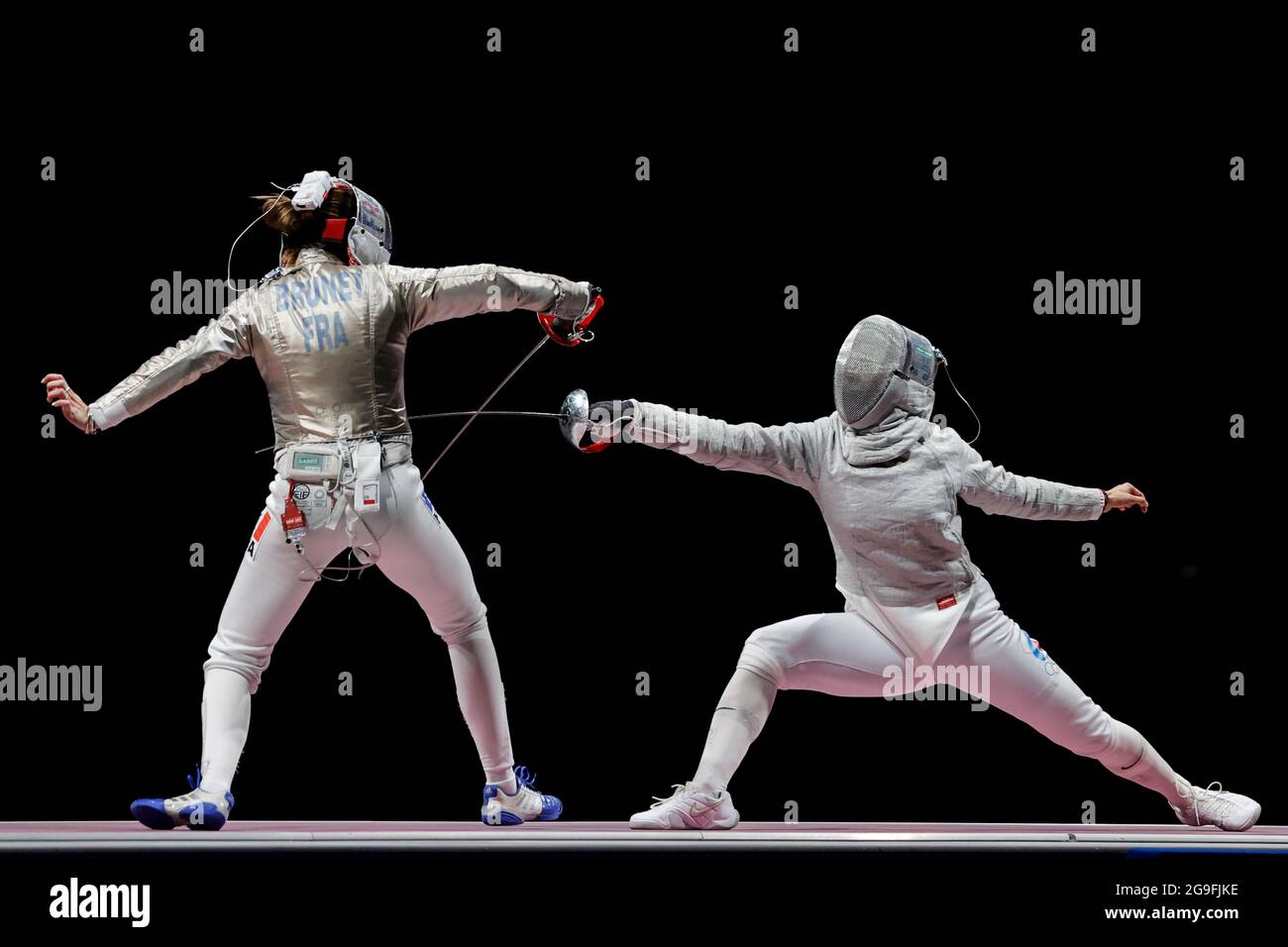 Chiba, Japan. 26th July, 2021. Fencing Olympics, sabre, singles, women