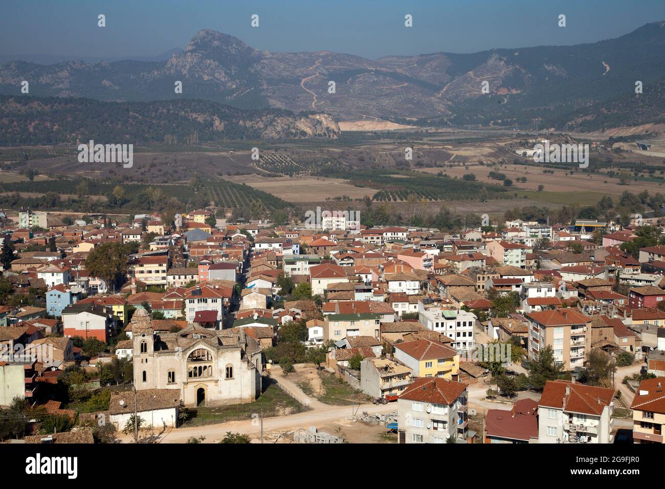 Panoramic view of Osmaneli district Stock Photo