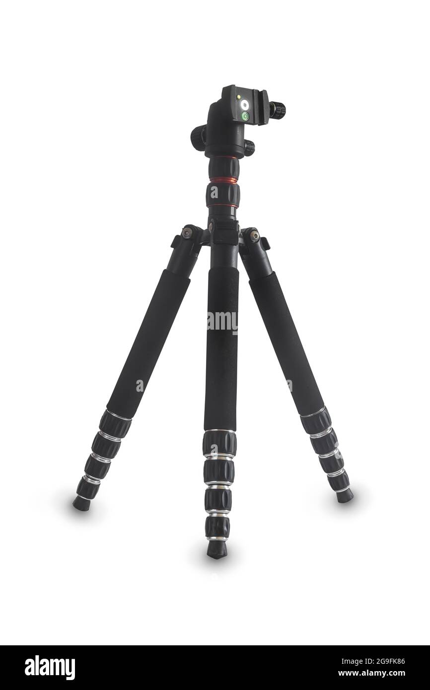 Folding tripod for camera and video camera Stock Photo