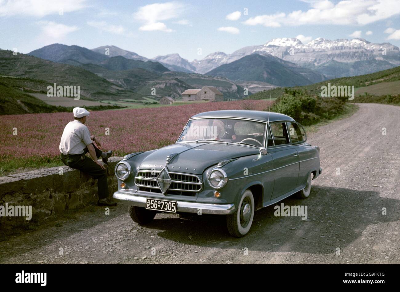 transport, car, Borgward Isabella TS, 1956, ADDITIONAL-RIGHTS-CLEARANCE-INFO-NOT-AVAILABLE Stock Photo