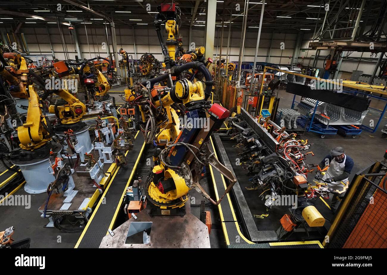 File photo dated 10/10/19 of workers on the production line at 