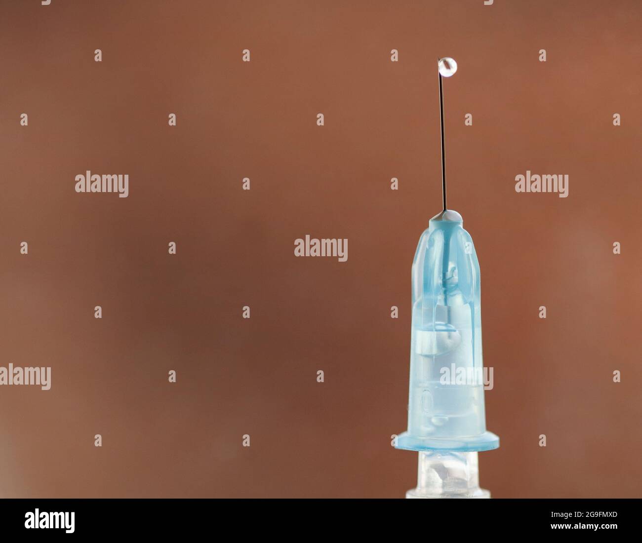 medical syringe and needle in closeup shot Stock Photo Alamy