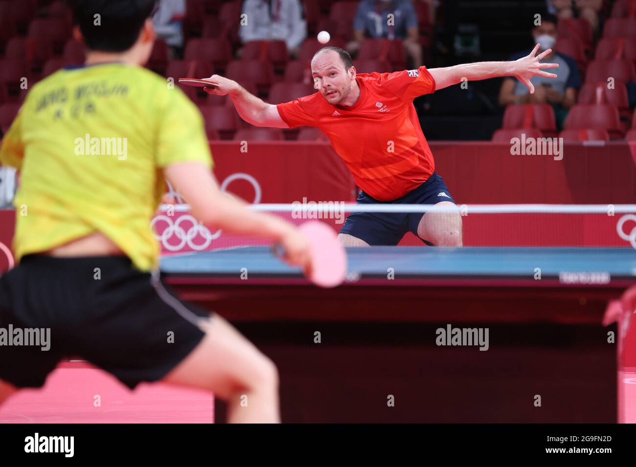 Tokyo, Japan. 26th July, 2021. DRINKHALL Paul (GBR) Table Tennis Men