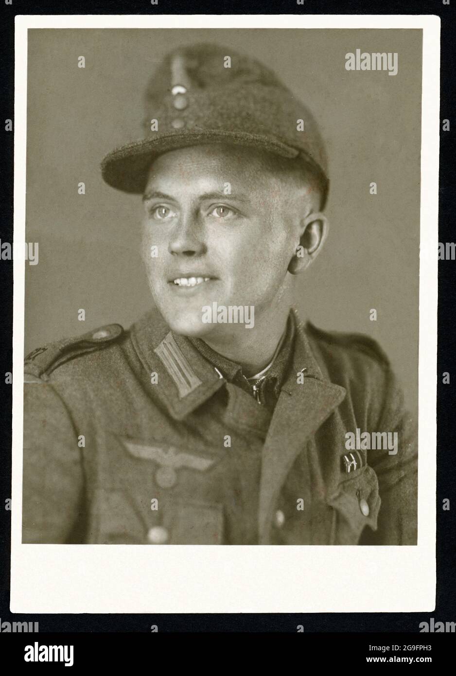 Europe, Germany, Hamburg, portrait of an German soldier in WW II, around 1943 , EDITORIAL-USE-ONLY Stock Photo
