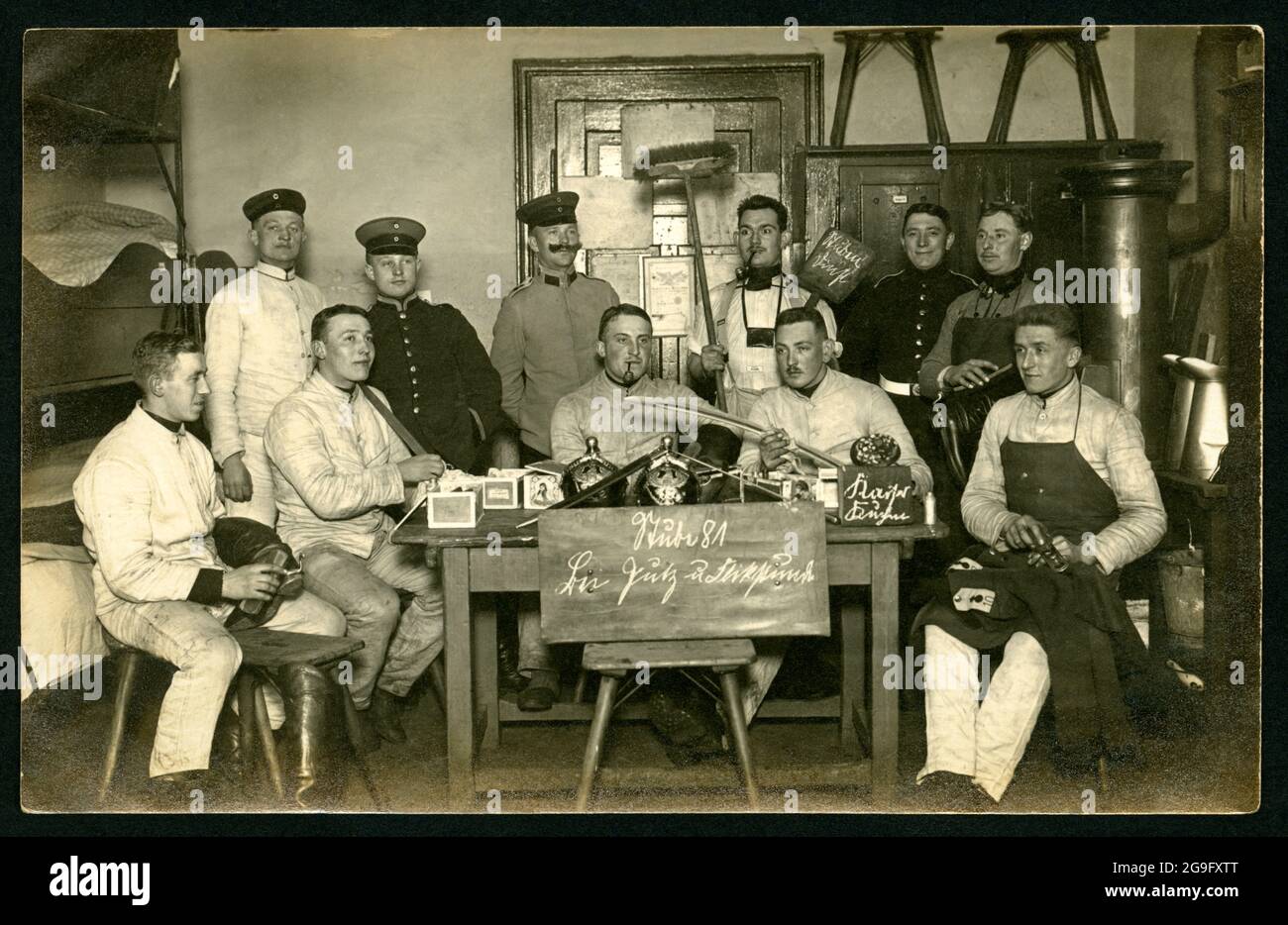 Europe, Germany, Lower Saxony, Hannover, military, group photo of soldiers of the room 81, ADDITIONAL-RIGHTS-CLEARANCE-INFO-NOT-AVAILABLE Stock Photo