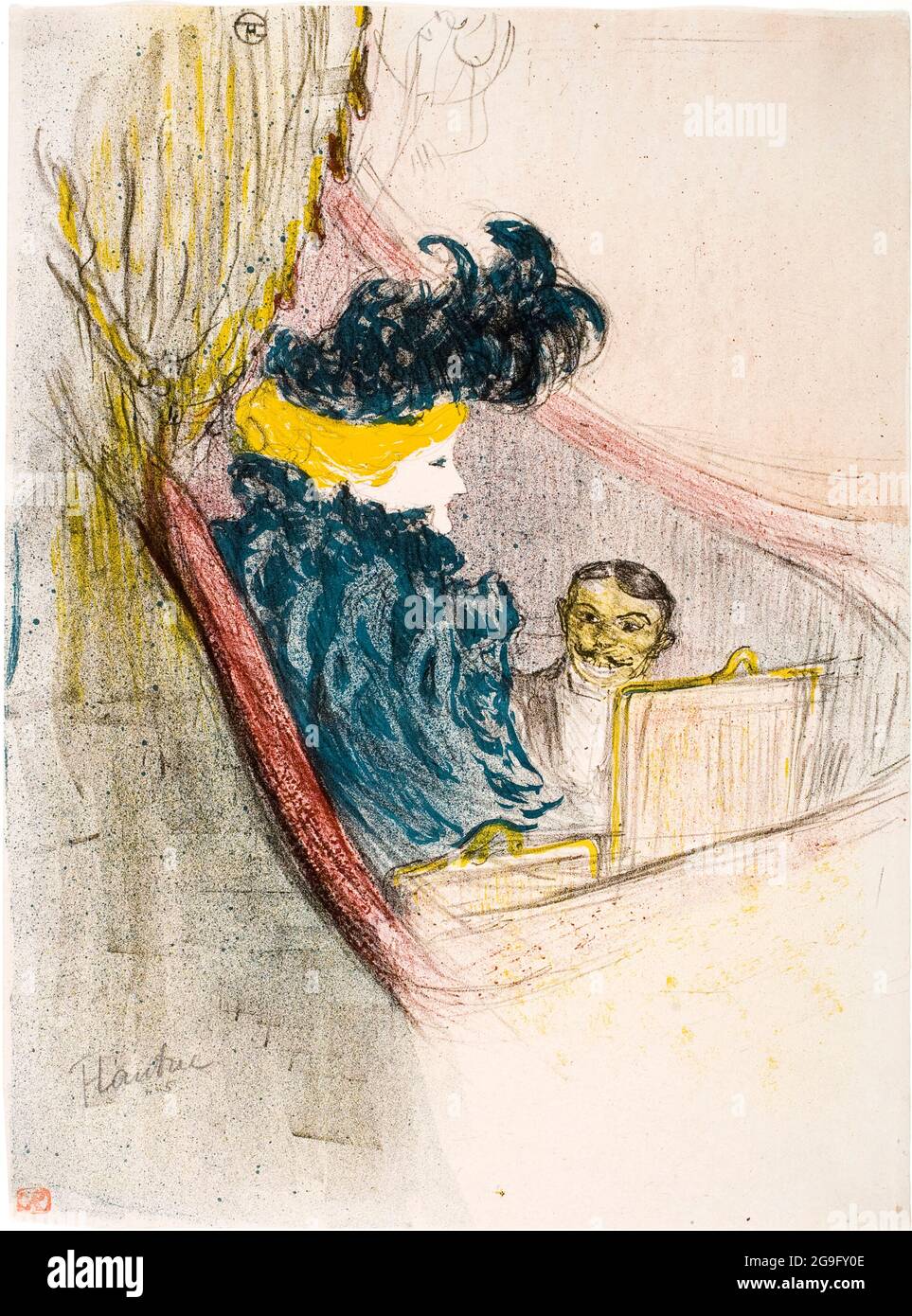 Henri de Toulouse-Lautrec, Idylle Princière, print, 1897 Stock Photo