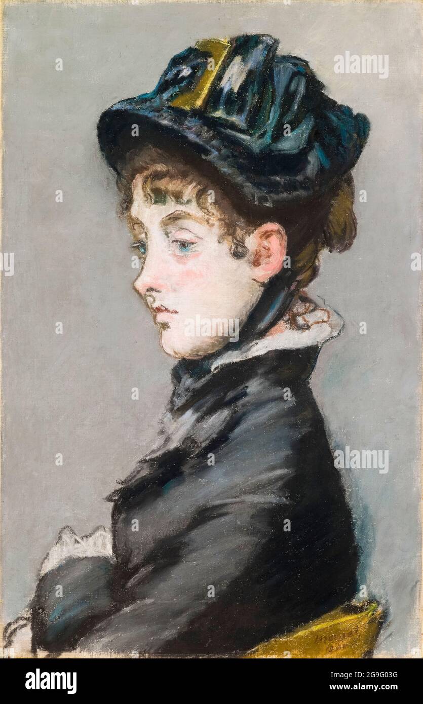 Madame Guillemet, portrait drawing by Edouard Manet, 1880 Stock Photo
