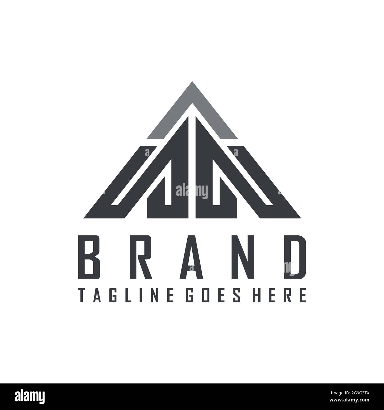 letter M mountain logo icon vector flat concept graphic design Stock Vector