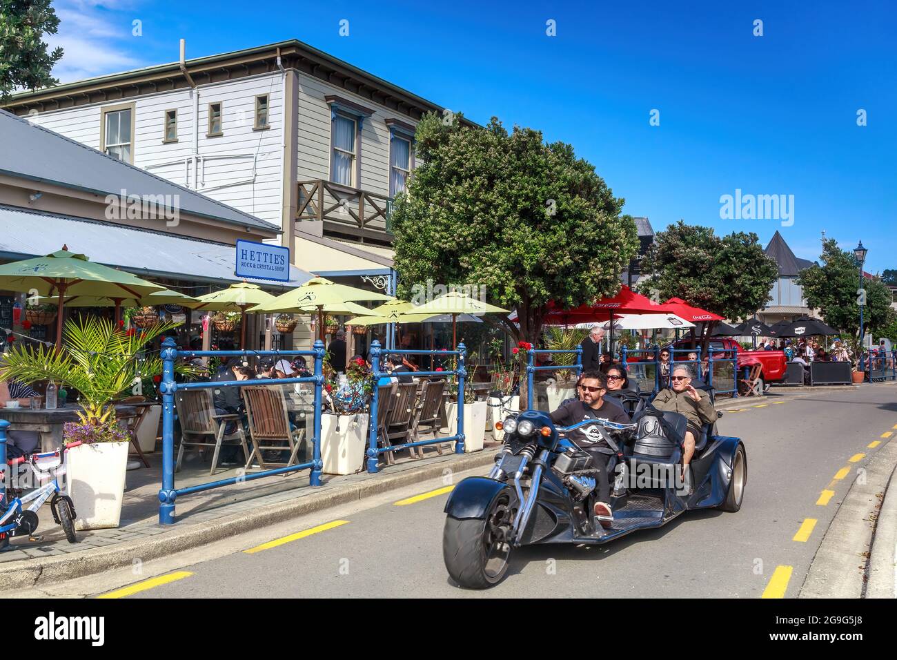 Akaroa, a popular tourist destination in the South Island of New