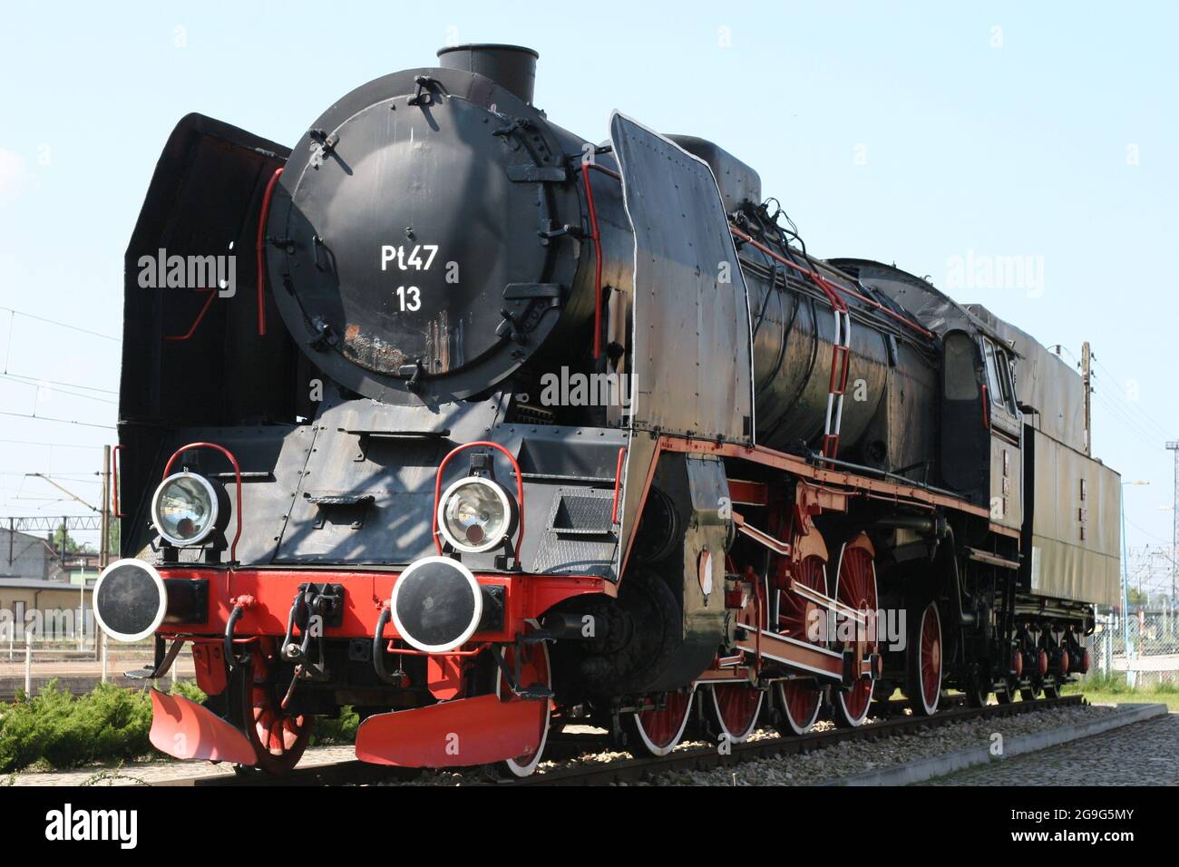 Locomotive PT47, steam train, old steam train, Skarżysko-Kamienna, Stock Photo