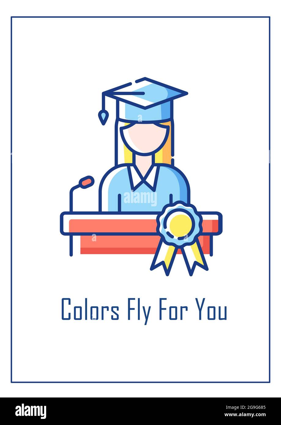 Graduation ceremony invitation card template Cut Out Stock Images ...