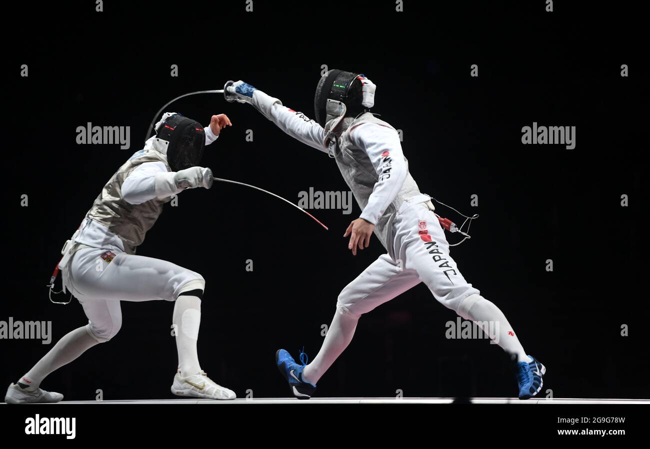 Tokyo, Japan. 26th July, 2021. Alexander Choupenitch (L) of Czech ...