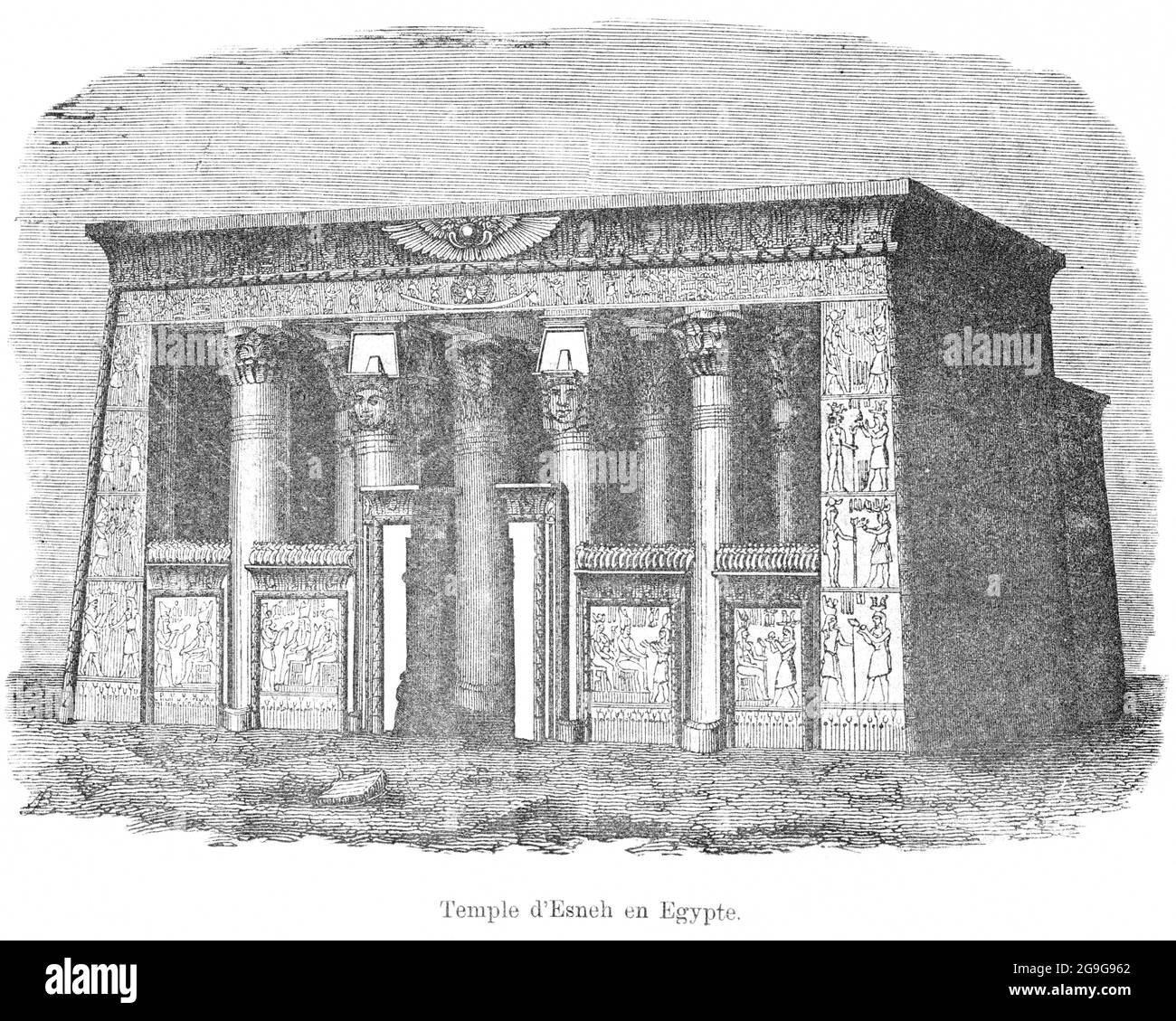 Africa, Egypt, Qina, Esna City, Temple of Esna, Temple of Khnum, ADDITIONAL-RIGHTS-CLEARANCE-INFO-NOT-AVAILABLE Stock Photo