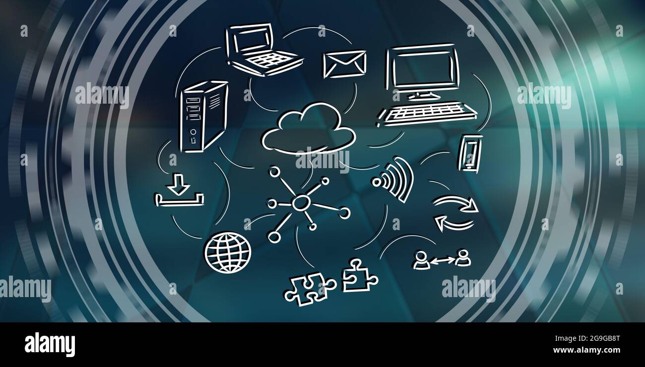 Illustration of a business connection concept Stock Photo - Alamy