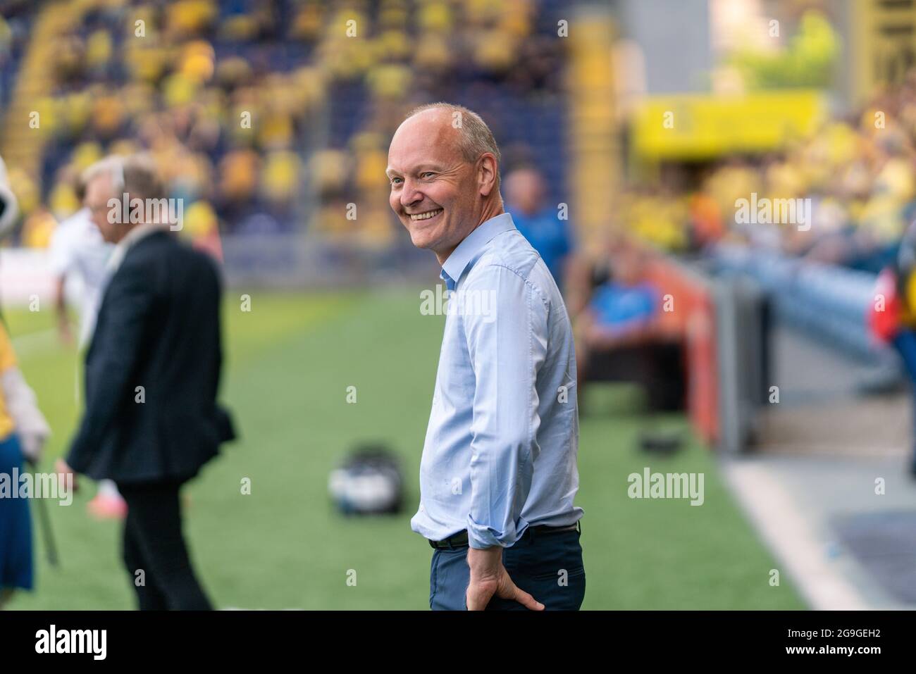 Broendby, Denmark. 25th July, 2021. Head coach Niels Frederiksen of Broendby IF seen during the 3F Superliga match between Broendby IF and Viborg FF at Broendby Stadion in Broendby. (Photo Credit: Gonzales Photo/Alamy Live News Stock Photo
