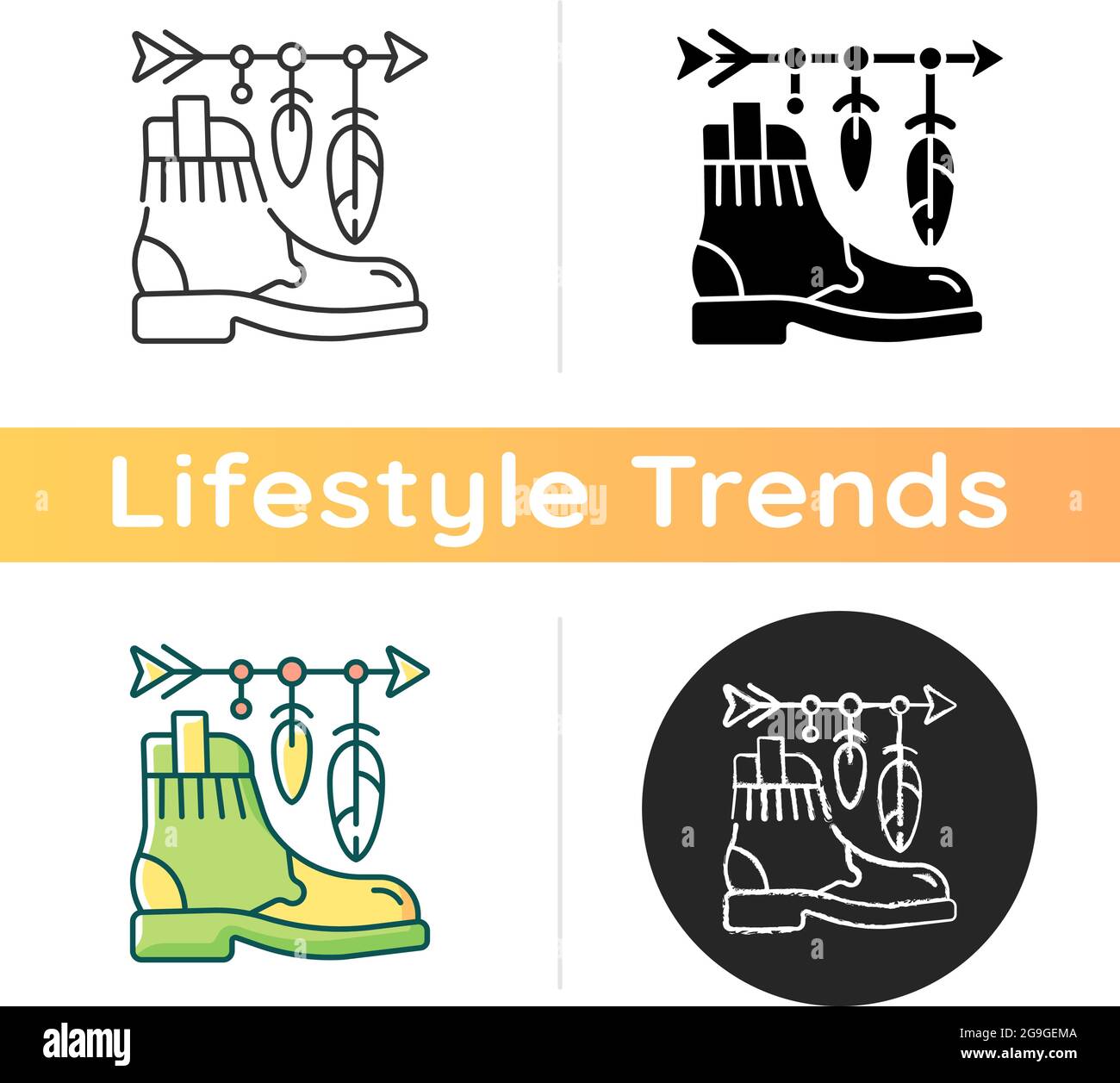 Boho lifestyle icon Stock Vector Image & Art - Alamy