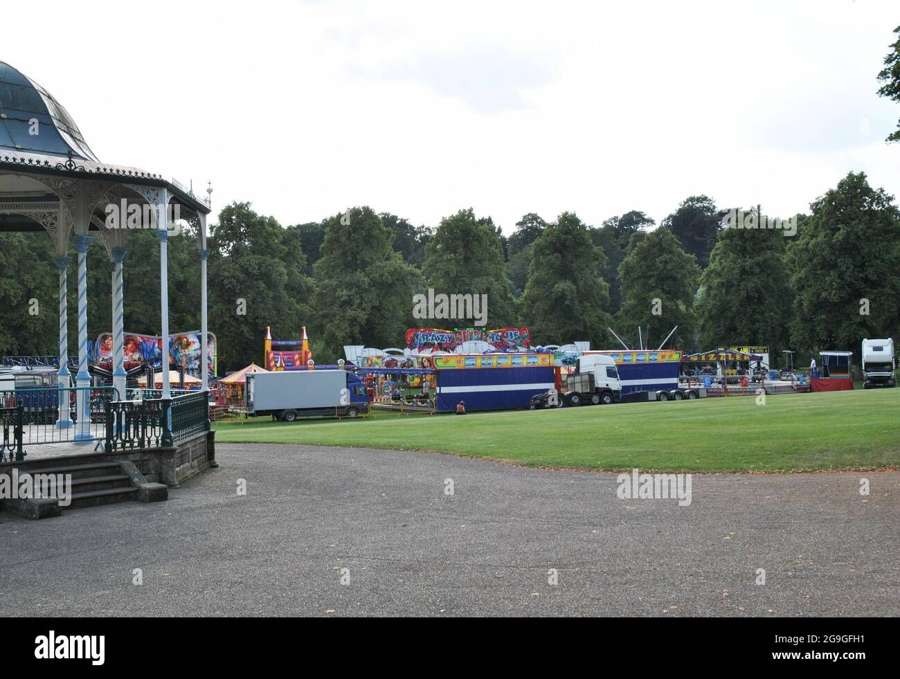 Funfair at Shrewsbury Quarry park Stock Photo