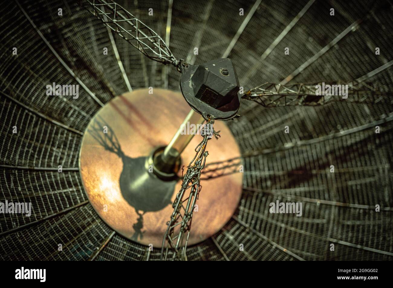 Macro image of a vintage satellite dish Stock Photo Alamy