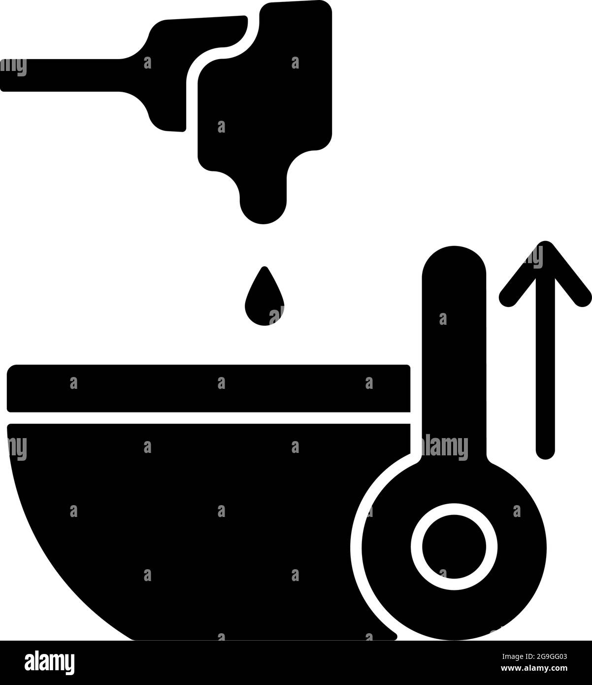 Melt cooking ingredient black glyph icon Stock Vector Image & Art - Alamy