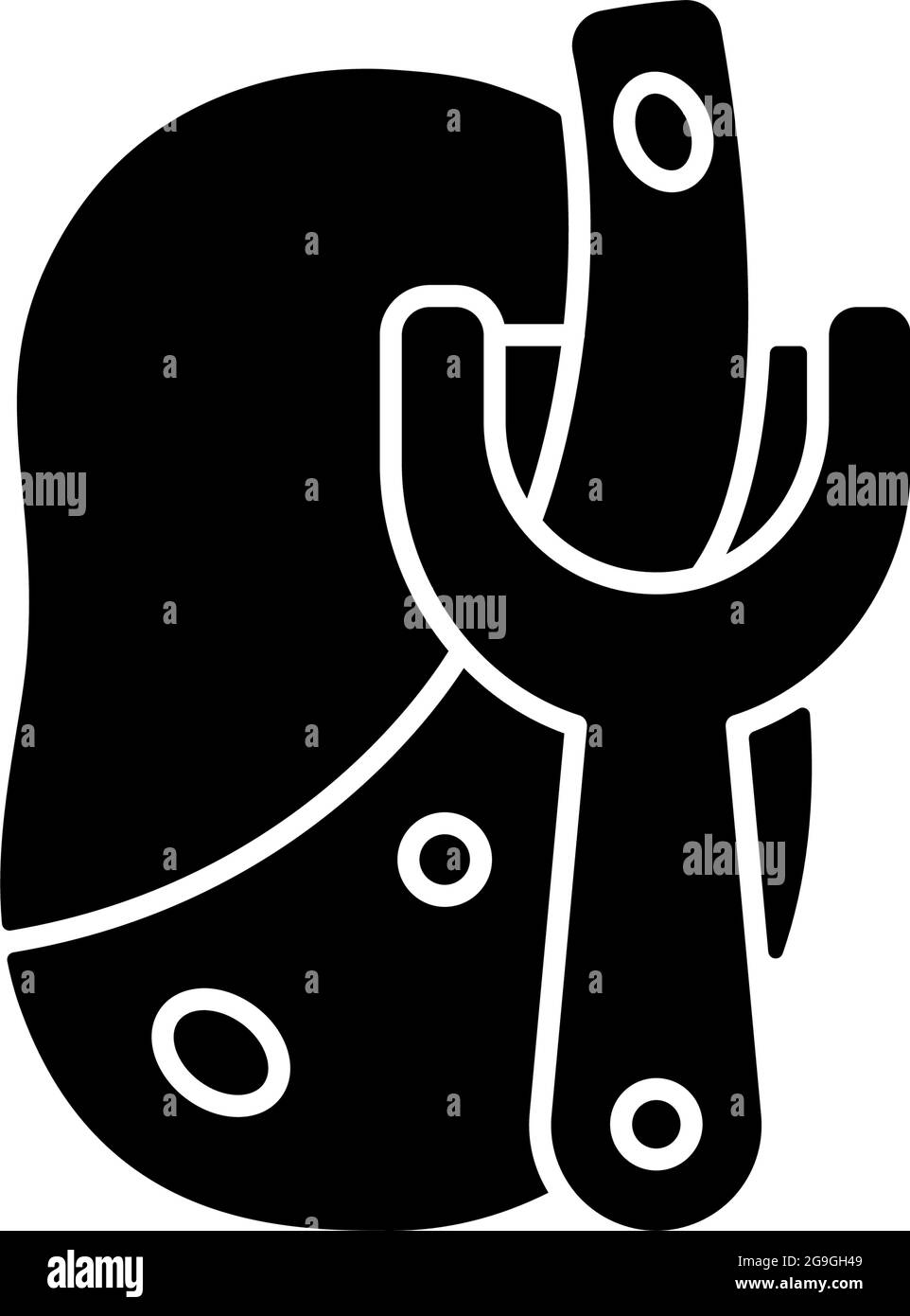 Peel potato black glyph icon Stock Vector