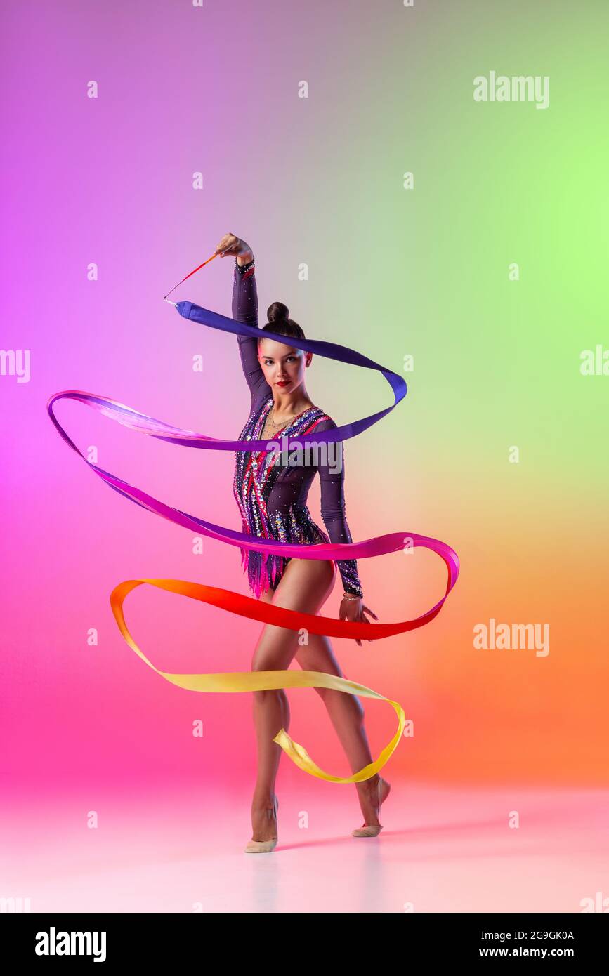 Rhythmic Gymnastics Ribbon Poses