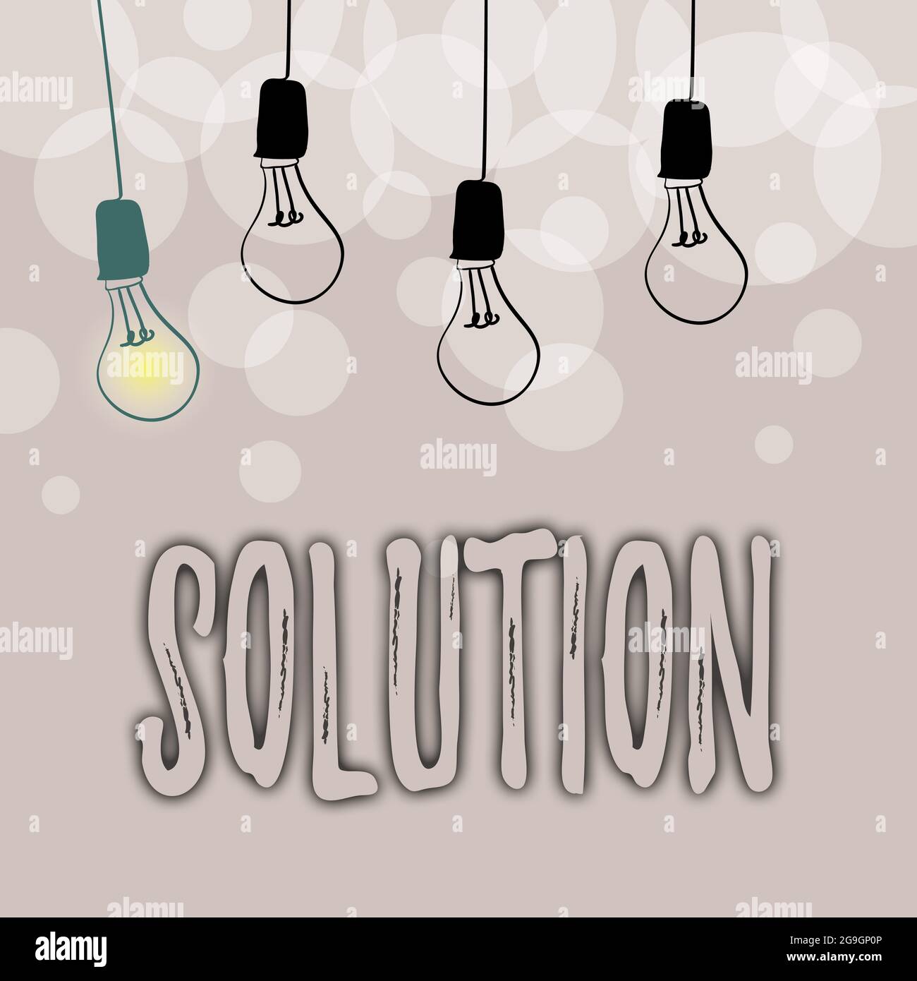 Solution Hand Sign Hand writing sign Solution. Internet Concept the ways to solve a ...