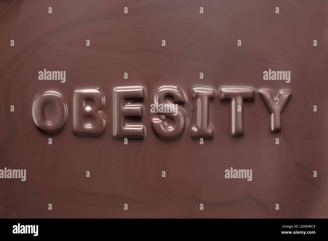 Obesity, over-weight and unhealthy eating Stock Photo