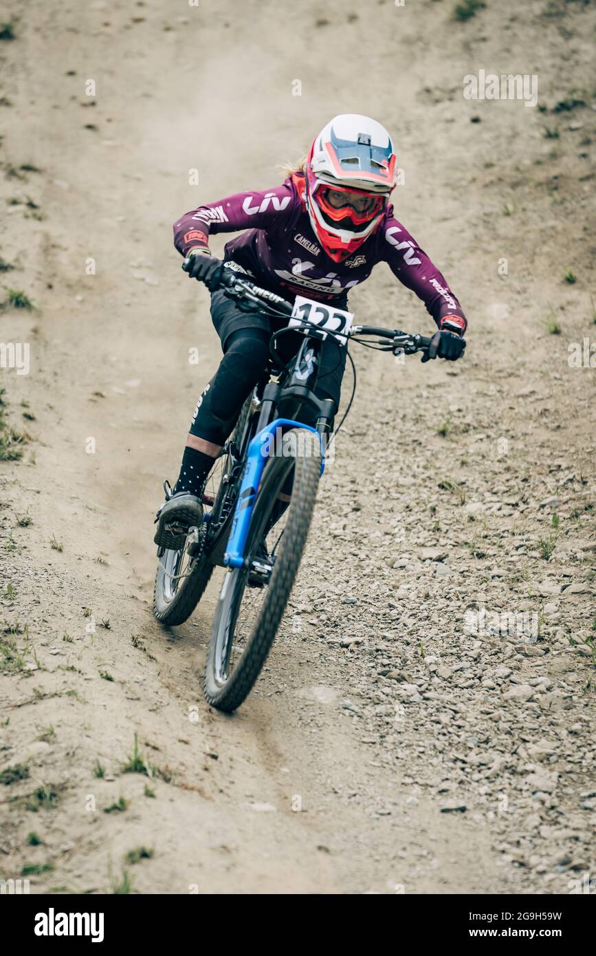 MORRISON Rae during the iXS European Downhill Cup, Mountain Bike cycling  event on July 25, 2021 in Pila, Italy - Photo Olly Bowman / DPPI Stock  Photo - Alamy