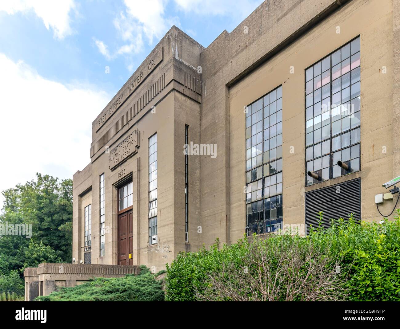 Leatherhead Pumping Station. Built in Modernist Art Deco style. Used to