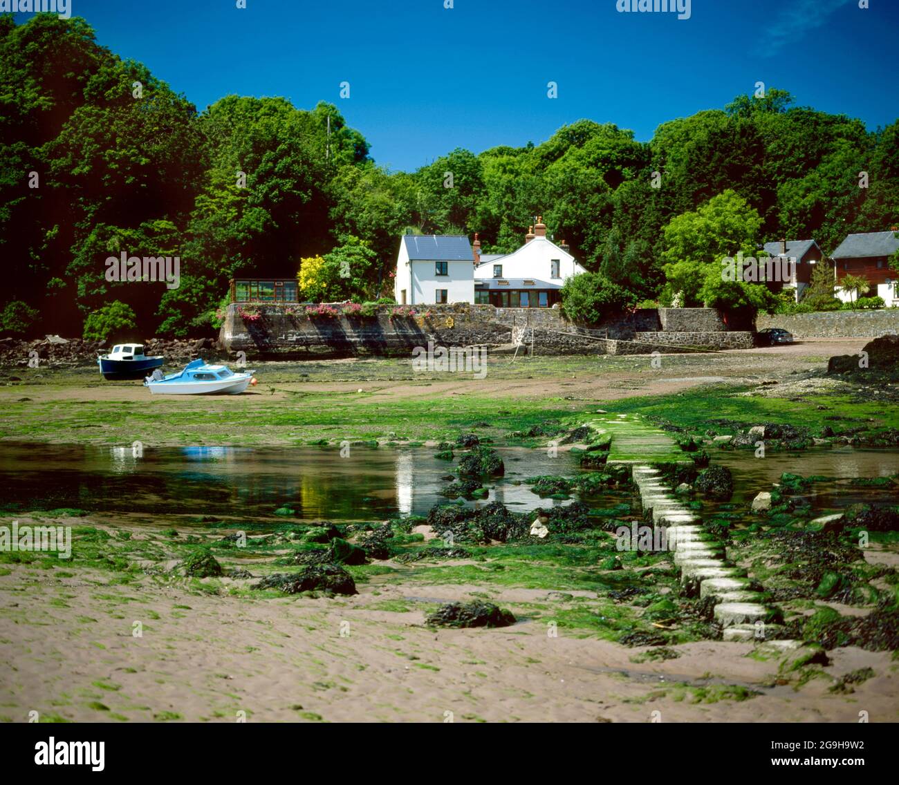 sandy haven near milford haven, pembrokeshire, south wales. Stock Photo