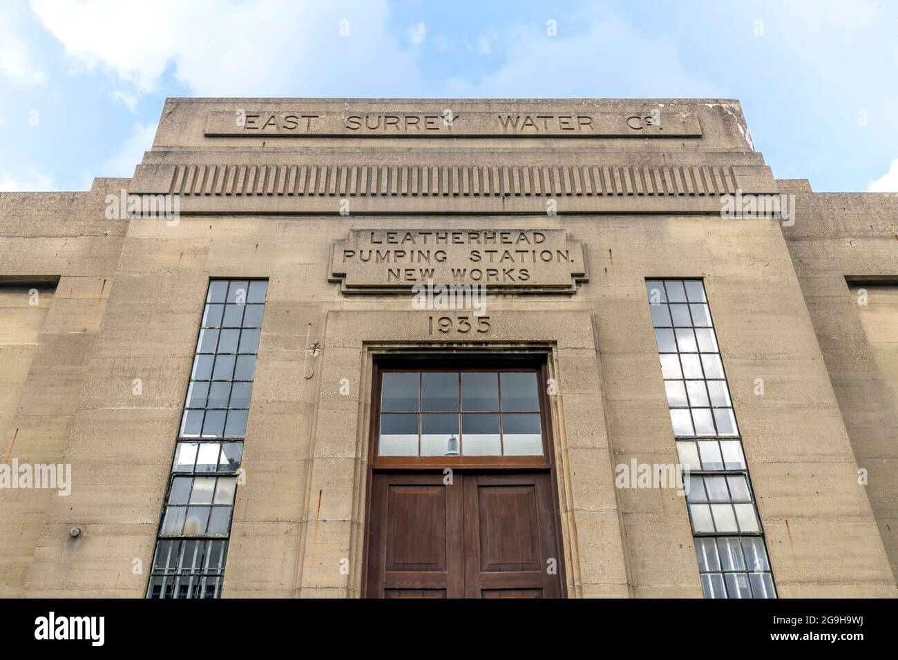 Leatherhead Pumping Station. Built in Modernist Art Deco style. Used to